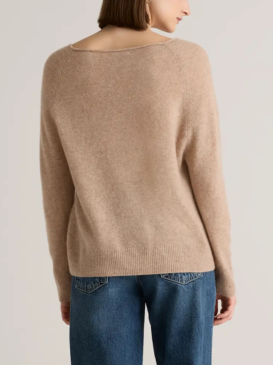 Mongolian Cashmere Boatneck Sweater