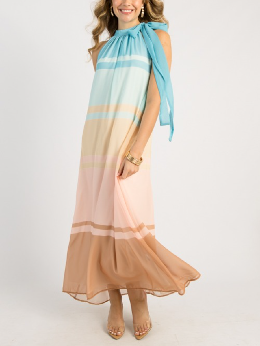 Shoreline Halter Maxi Dress