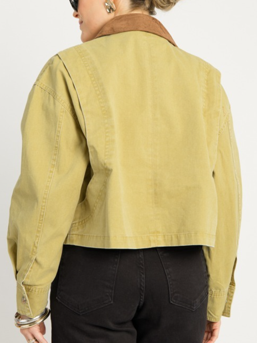 Suede Collar Jacket
