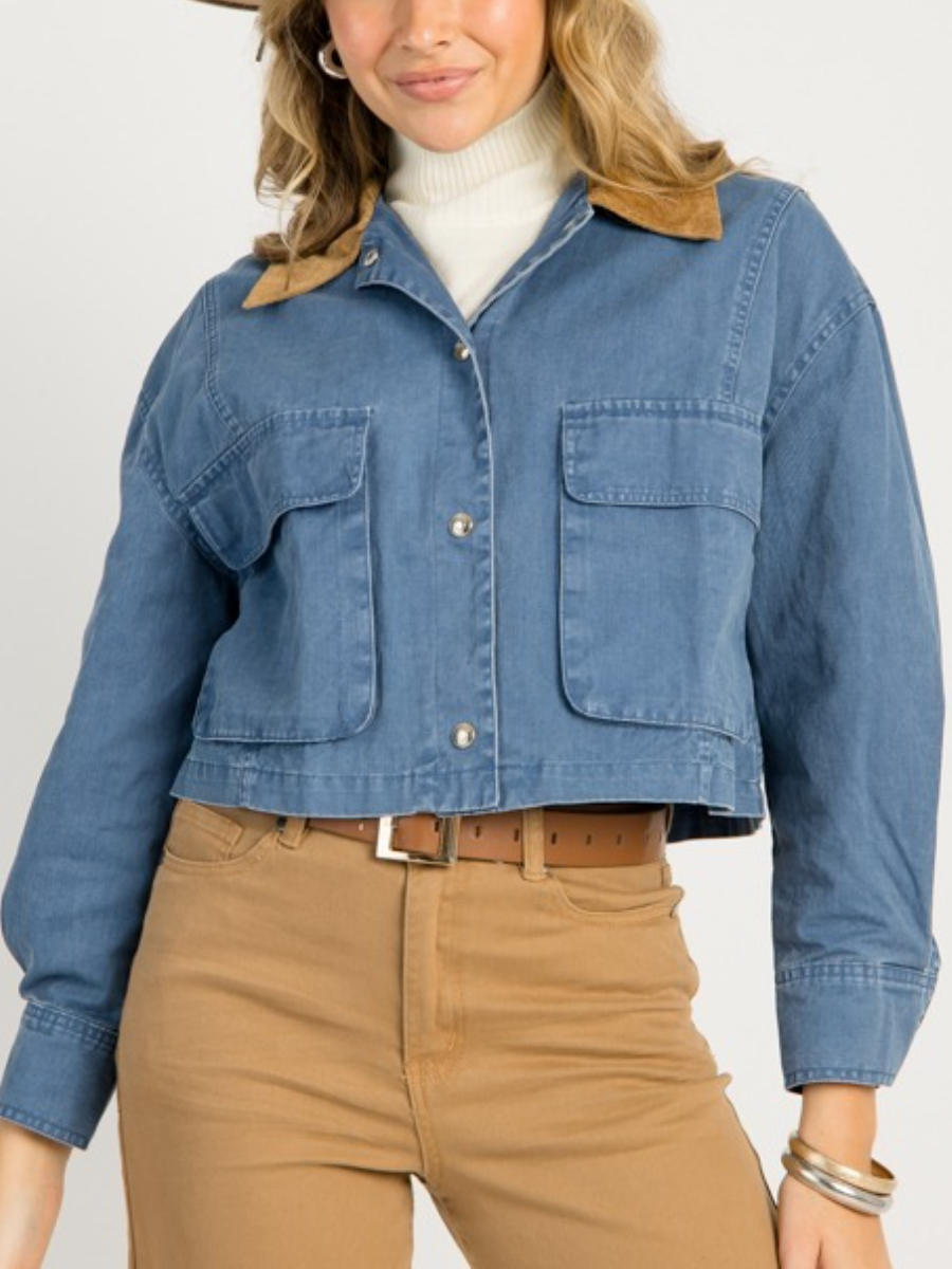 Suede Collar Jacket