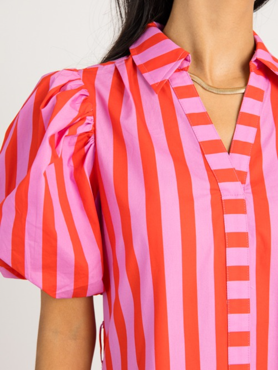 Bold Stripe Midi Dress