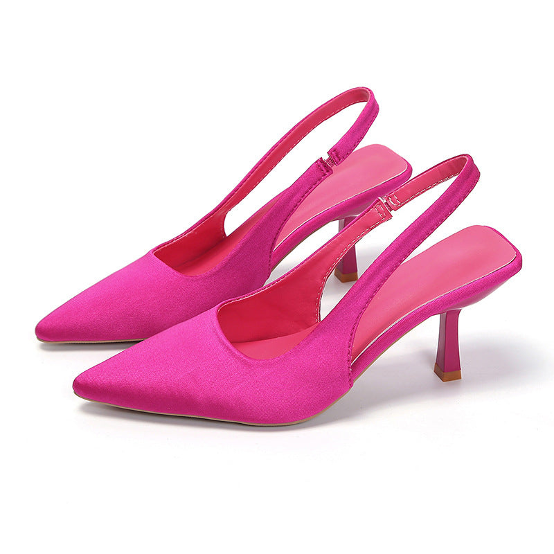 Elegant Pointed Toe Slingback Pumps