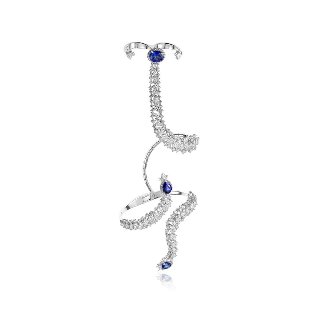 Demure Snake Blue Diamond Bracelet