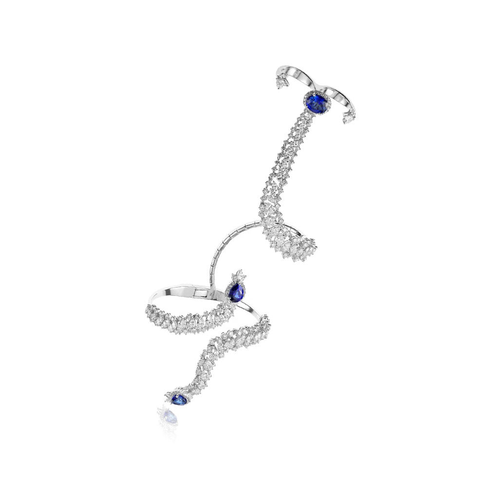 Demure Snake Blue Diamond Bracelet