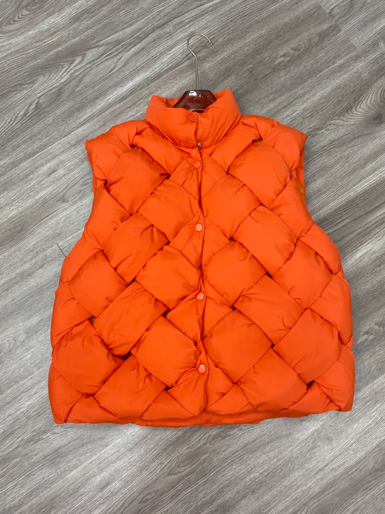 Warm Braided Rhomboid Sleeveless Vest Jacket