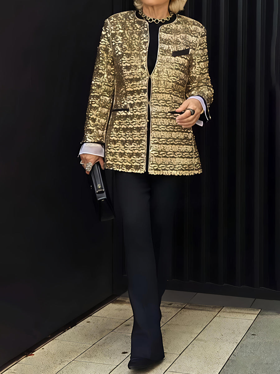 Fashion Sequin Heavy-Duty Blazer