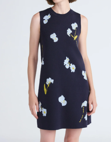 Chic Knit Floral Sweater Dress Set