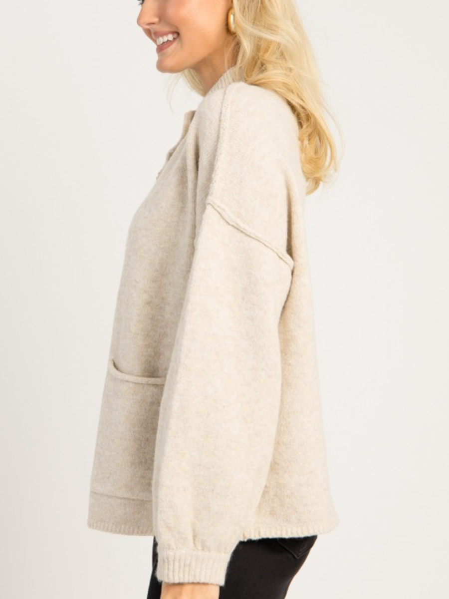 Oversized Button Cardigan