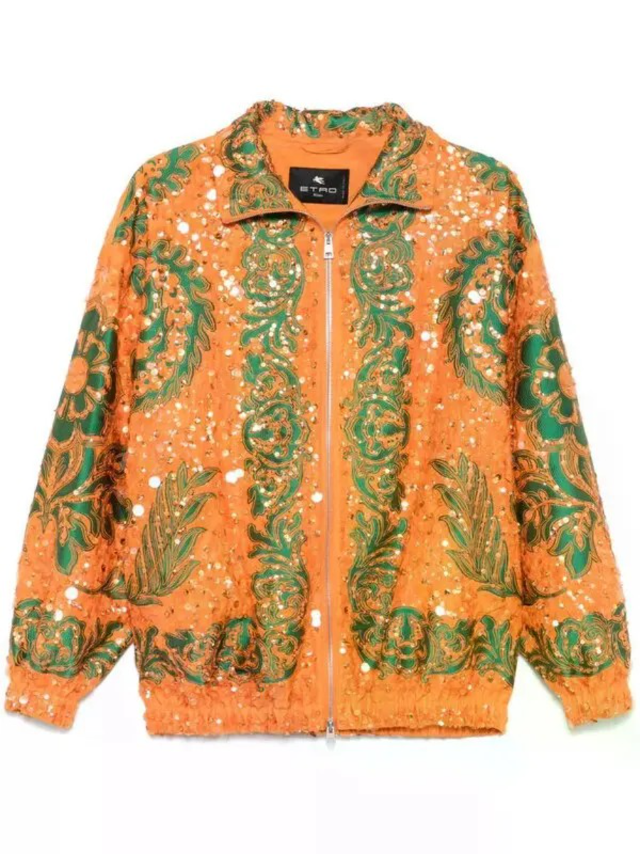 Sequin-embellished Bomber Jacket