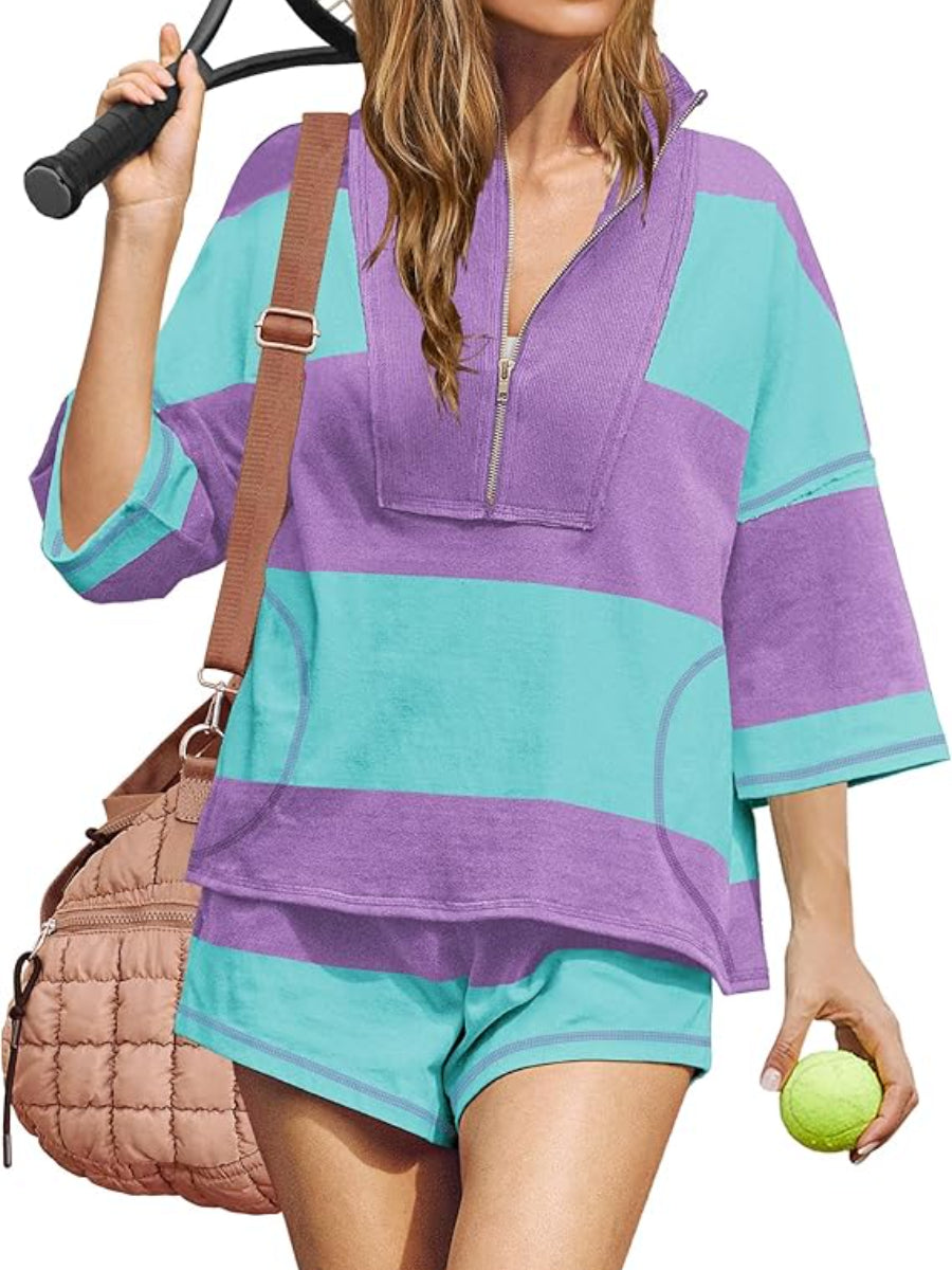 Retro Striped Sports Set