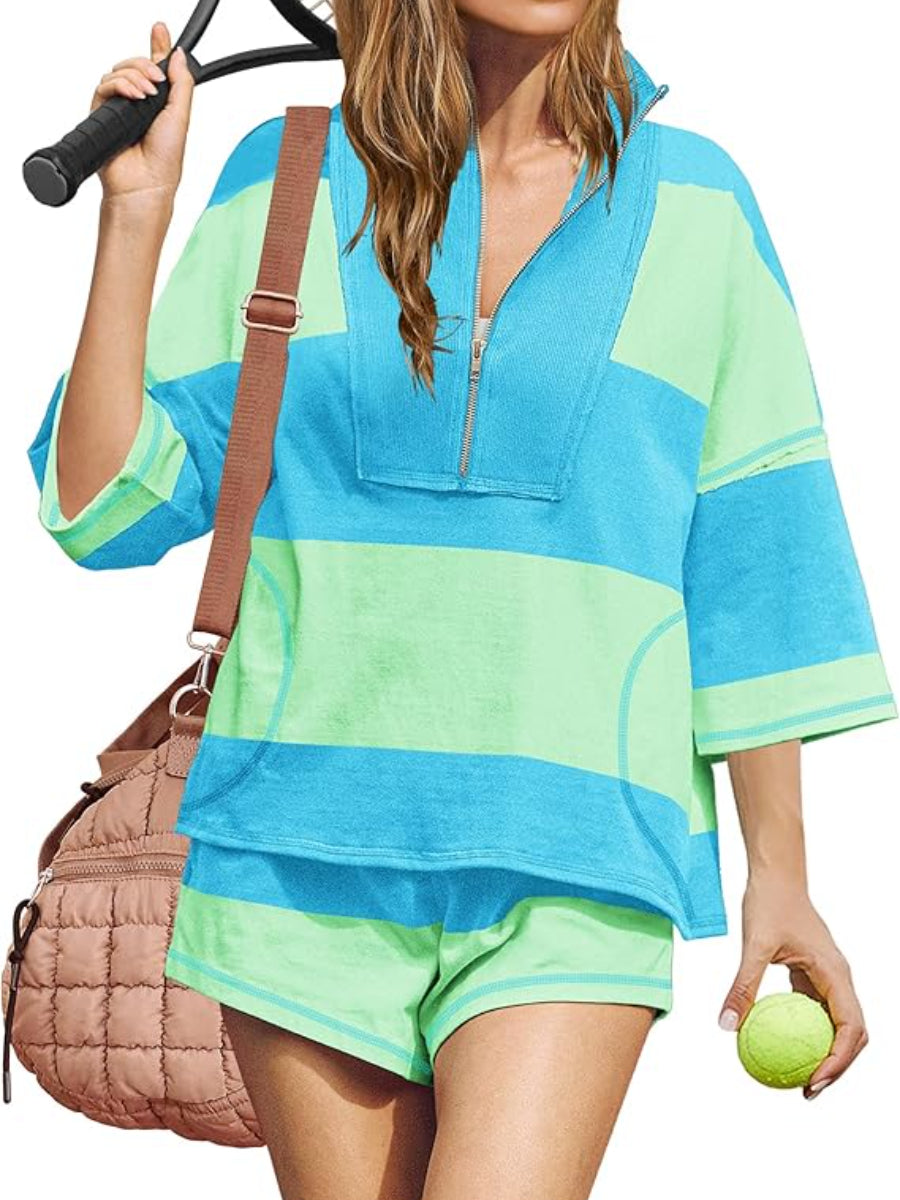 Retro Striped Sports Set