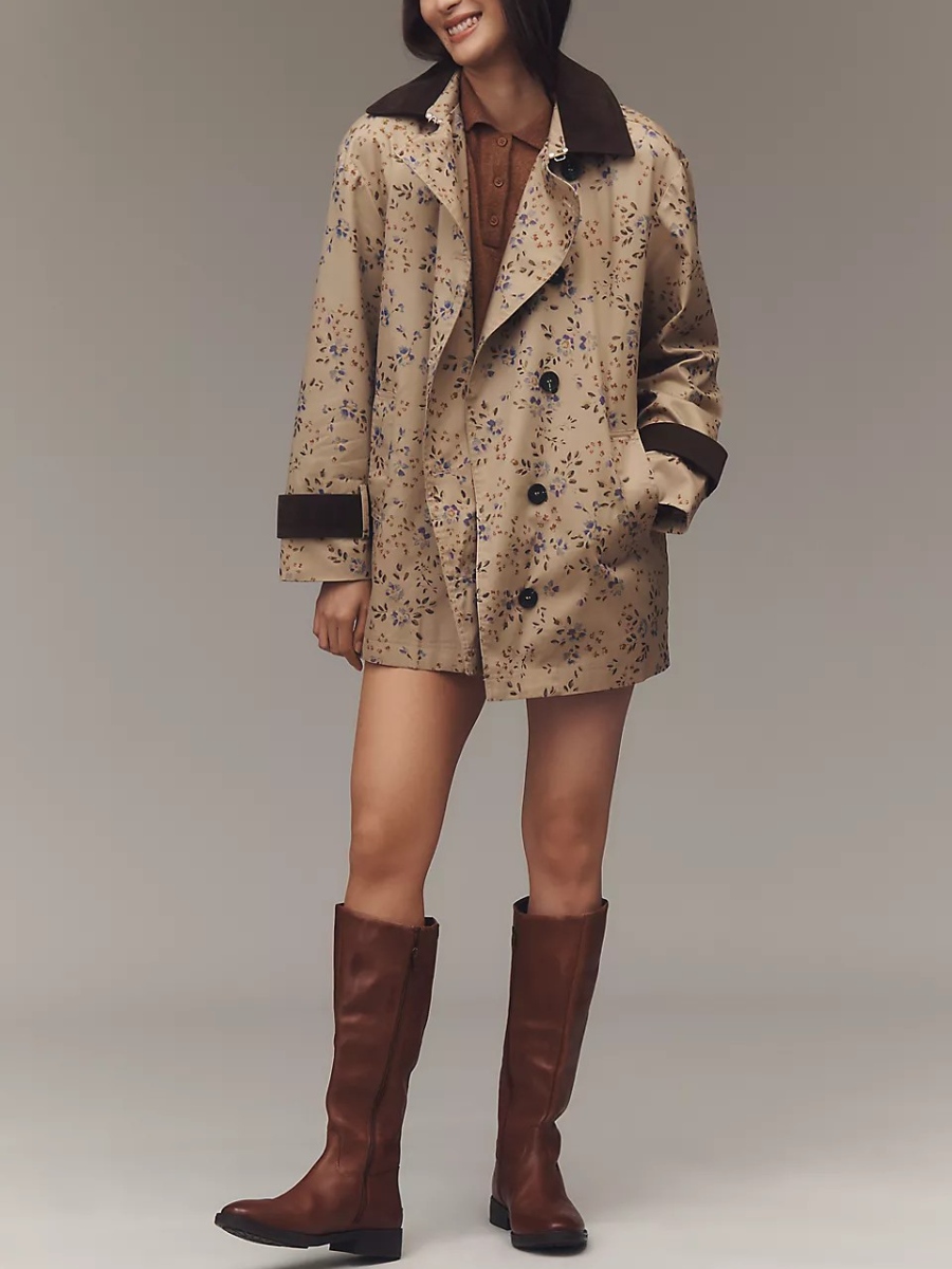Floral Trench Coat