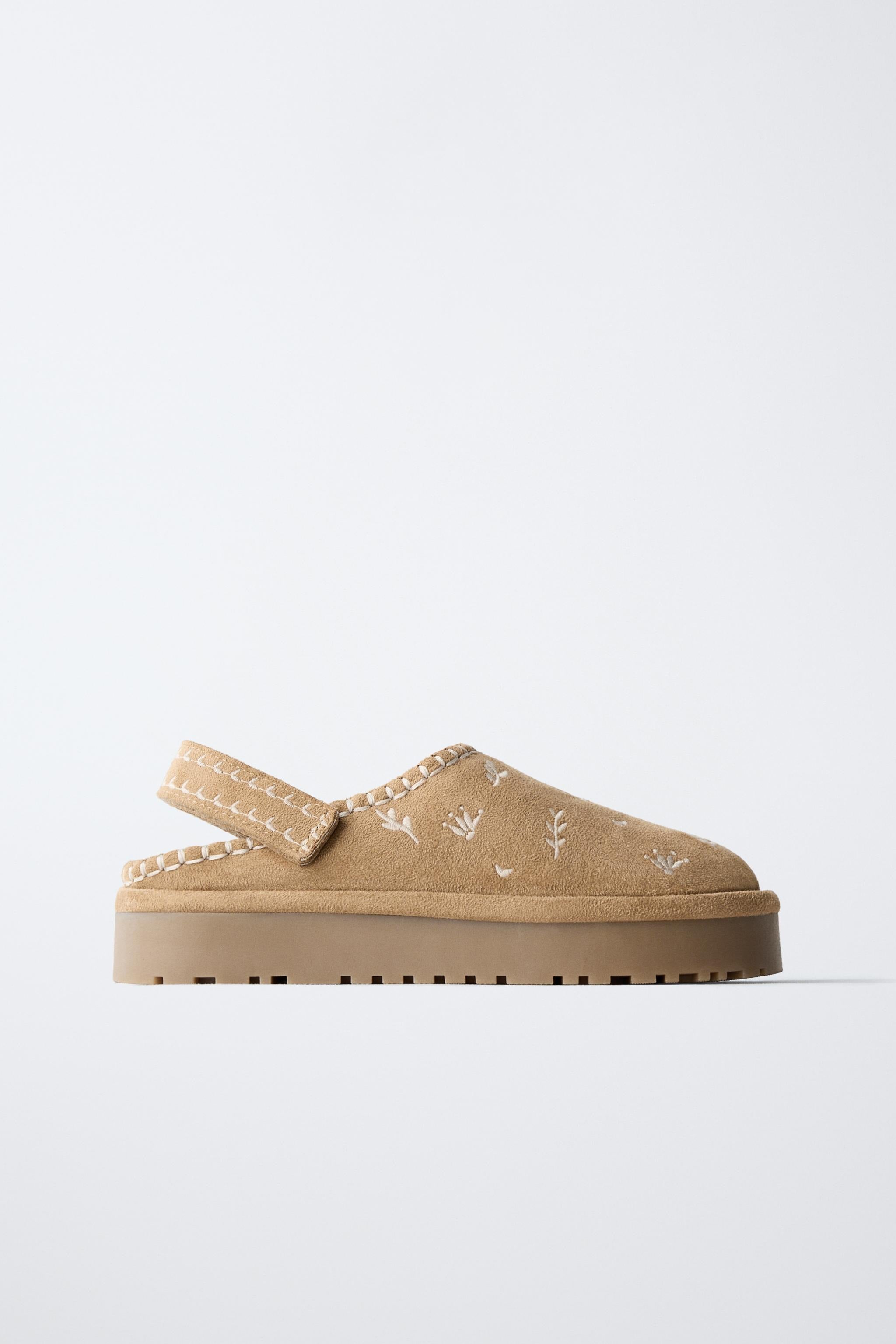 Adult Faux Fur Embroidered Clogs