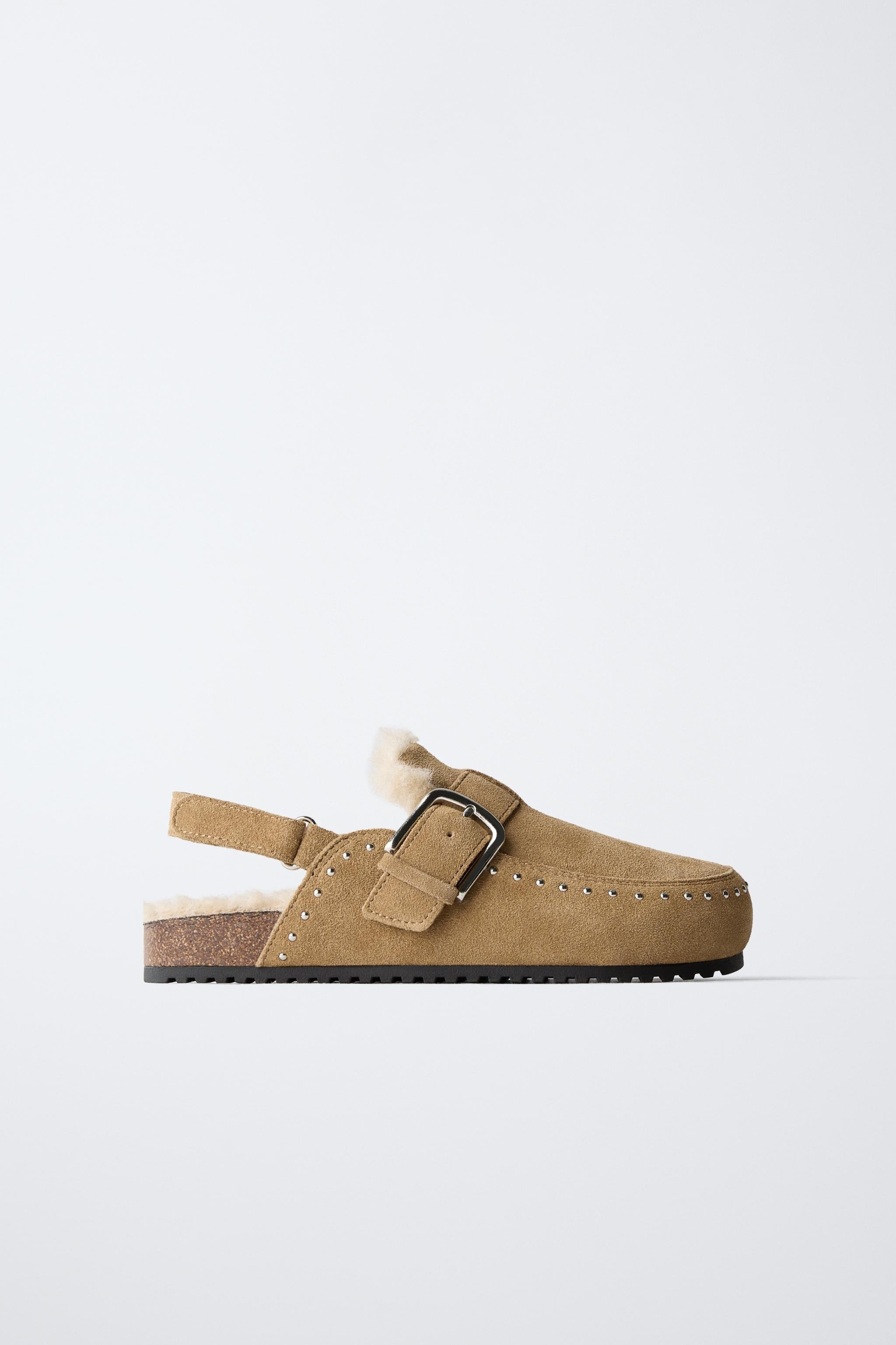 Adult Faux Fur Embroidered Clogs