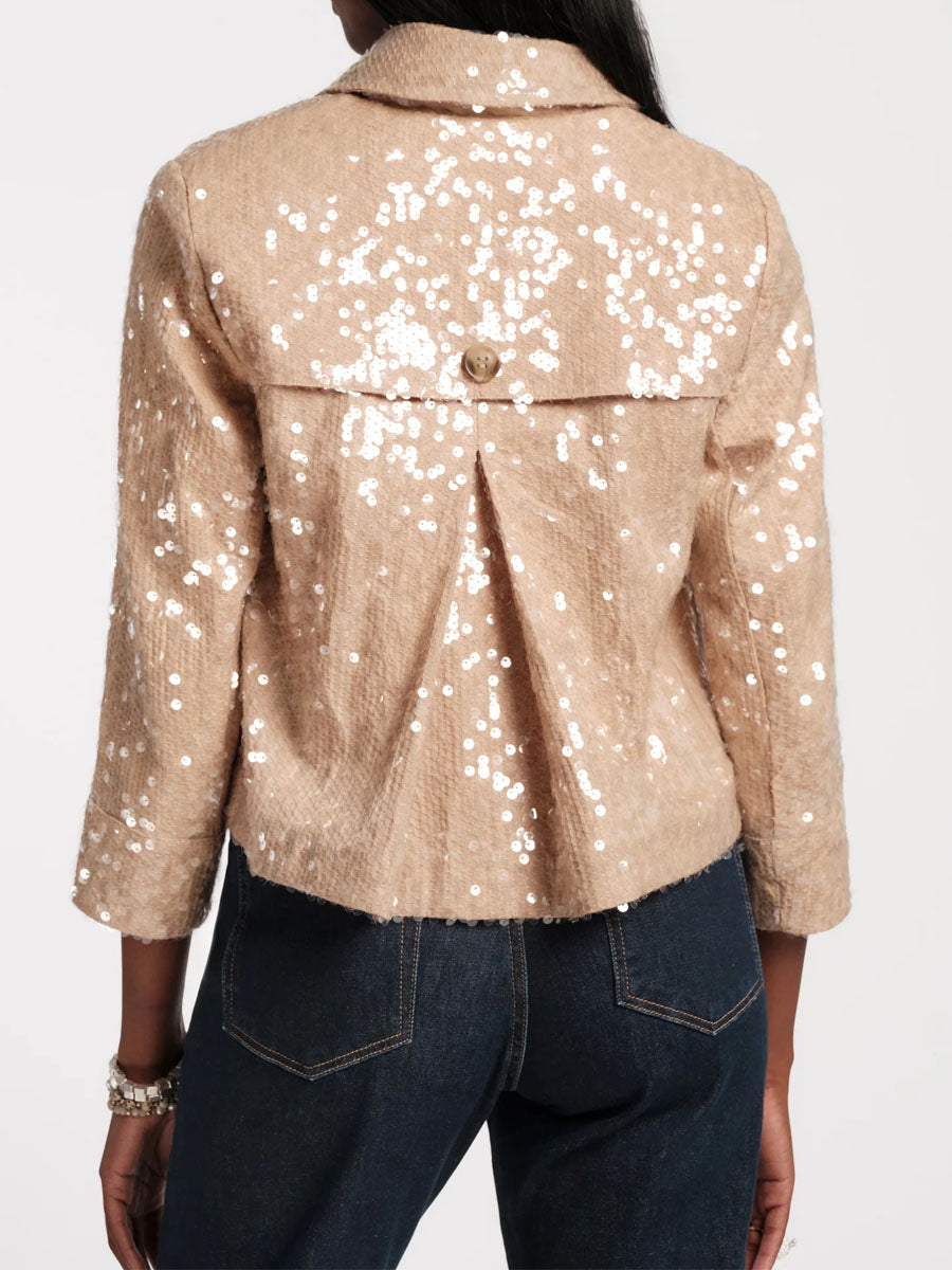 Fashion Double-breasted Sequin Jacket