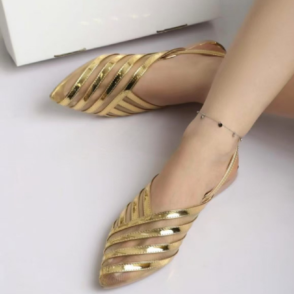 Hollow Pointed Toe Flats