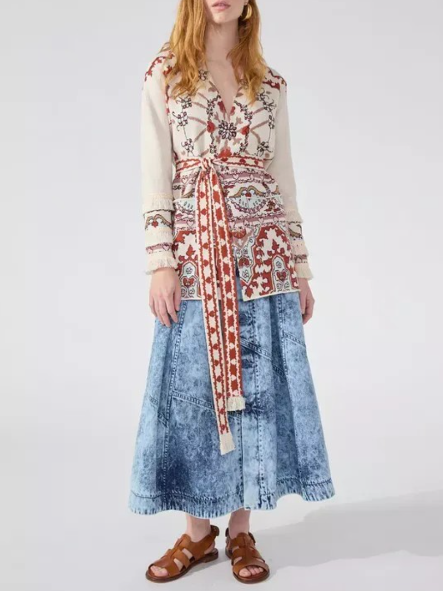 Cotton Jacquard Cardigan