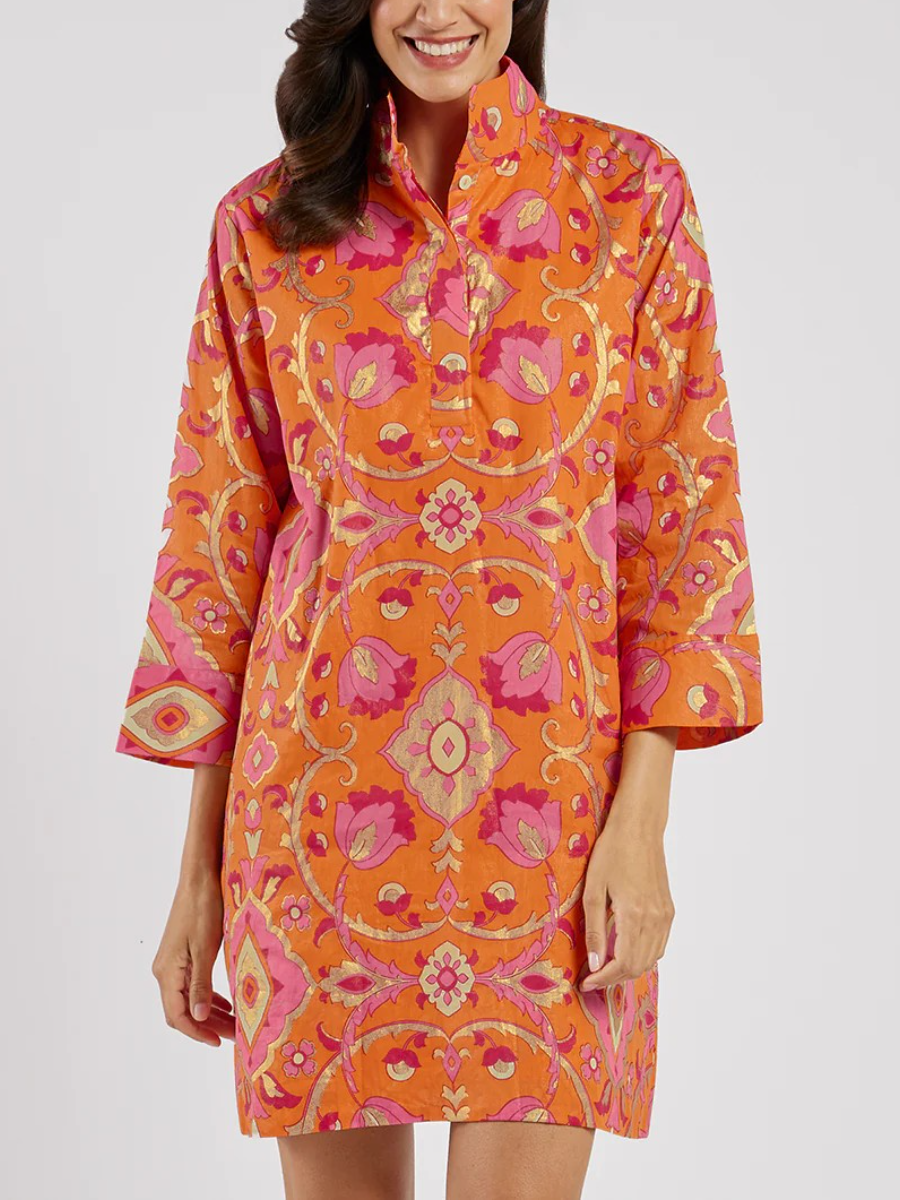 The Hot Orange Mini Dress