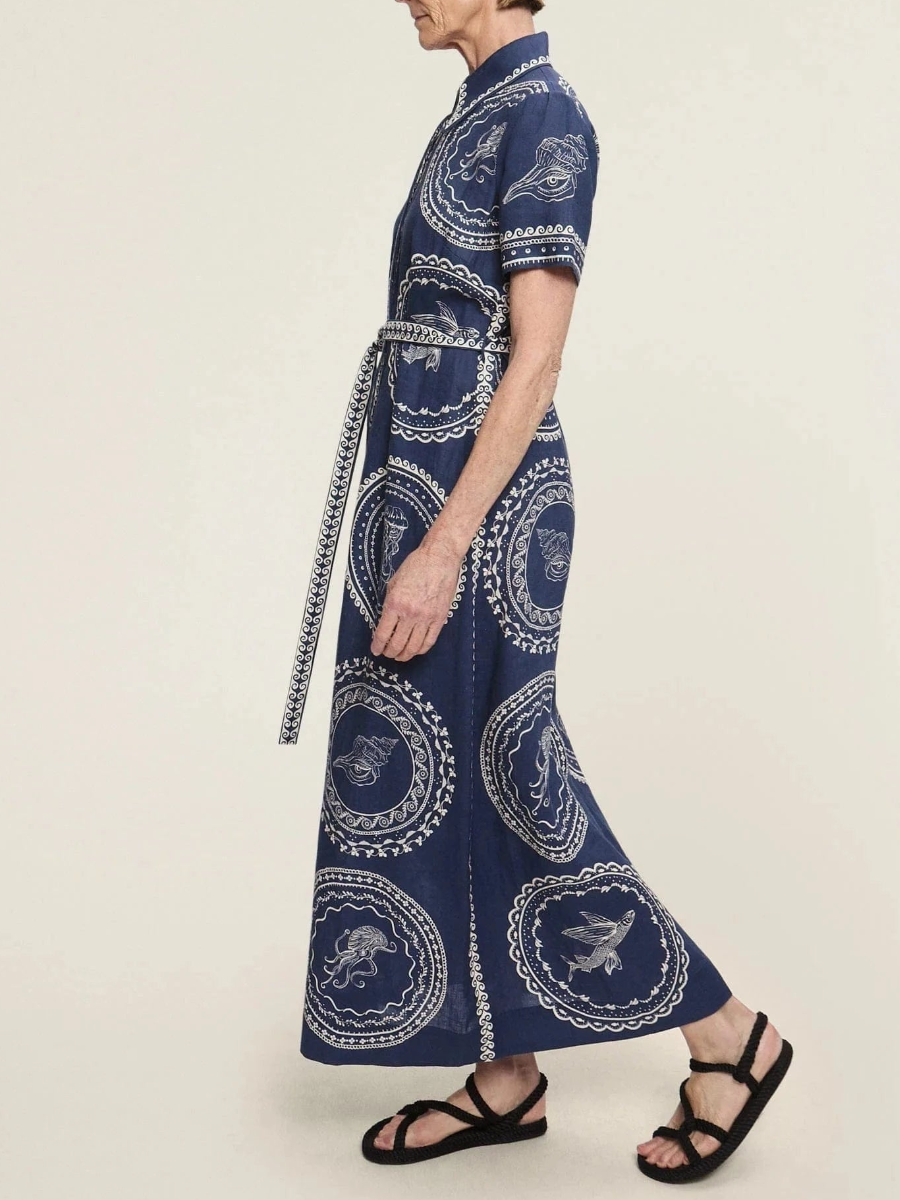 Oceane Linen Maxi Dress