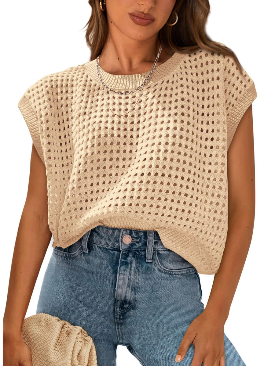 Crochet Cap Sleeve Sweater