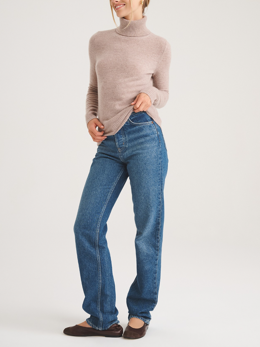 Basic Cashmere Turtleneck Sweater