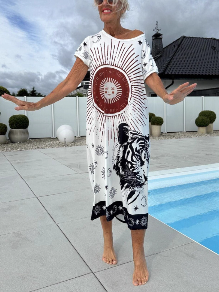Boho Fun Print Resort Dress