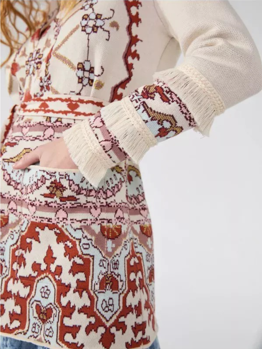 Cotton Jacquard Cardigan