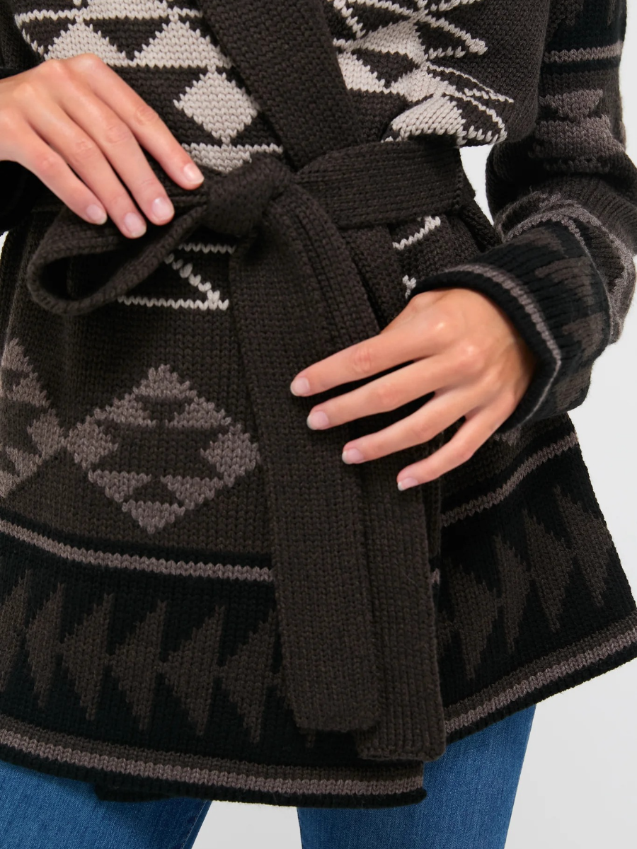 Wool Blend Ranch Teddy Wrap Cardigan