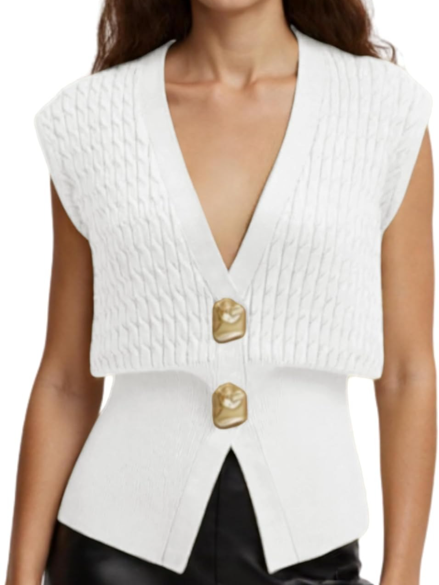 Cable Knit V Neck Cardigans