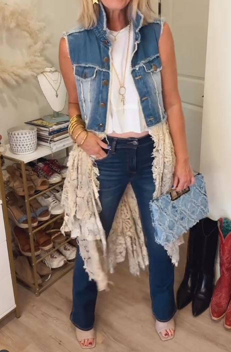 Chill Lace Denim Vest