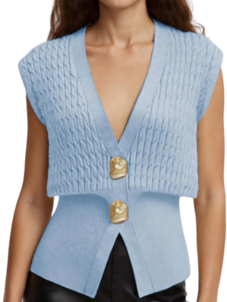 Cable Knit V Neck Cardigans