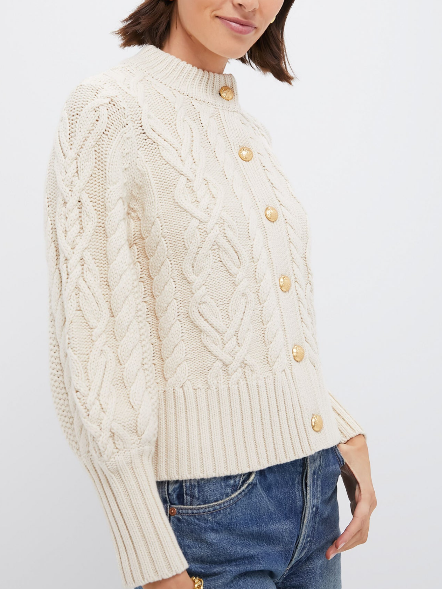 Sandstone Cotton Colette Cardigan