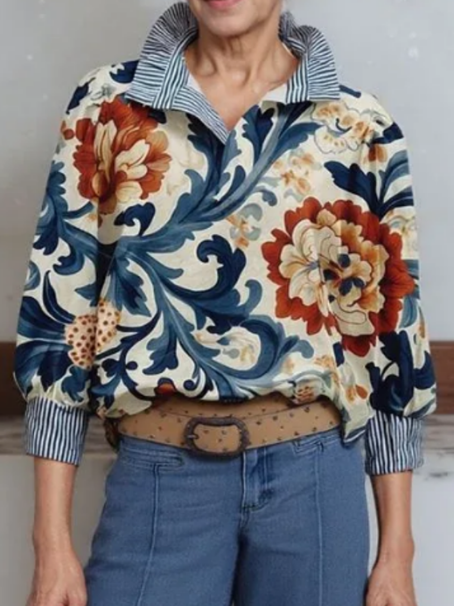 Adorable Ruffle Holiday Blouse