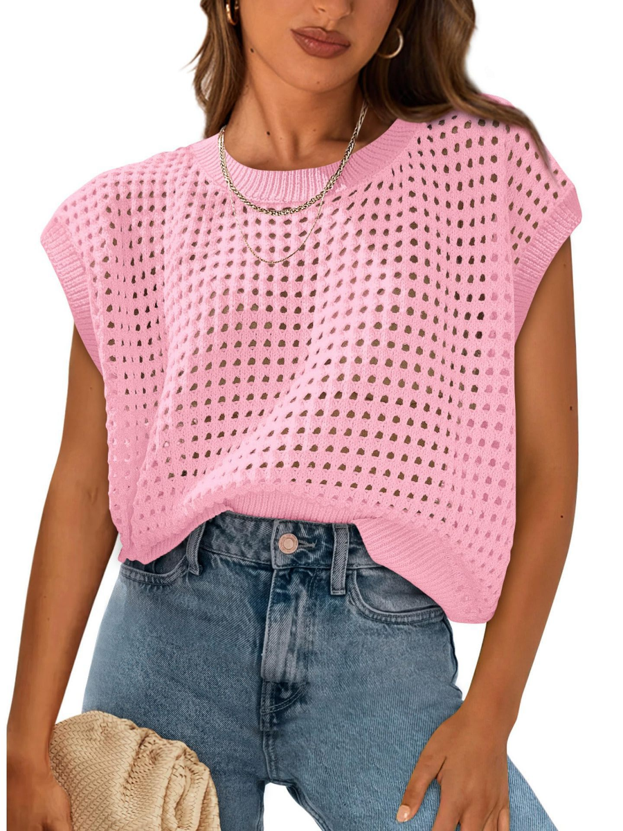 Crochet Cap Sleeve Sweater