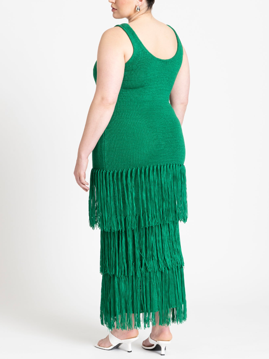Fringe Sweater Dress
