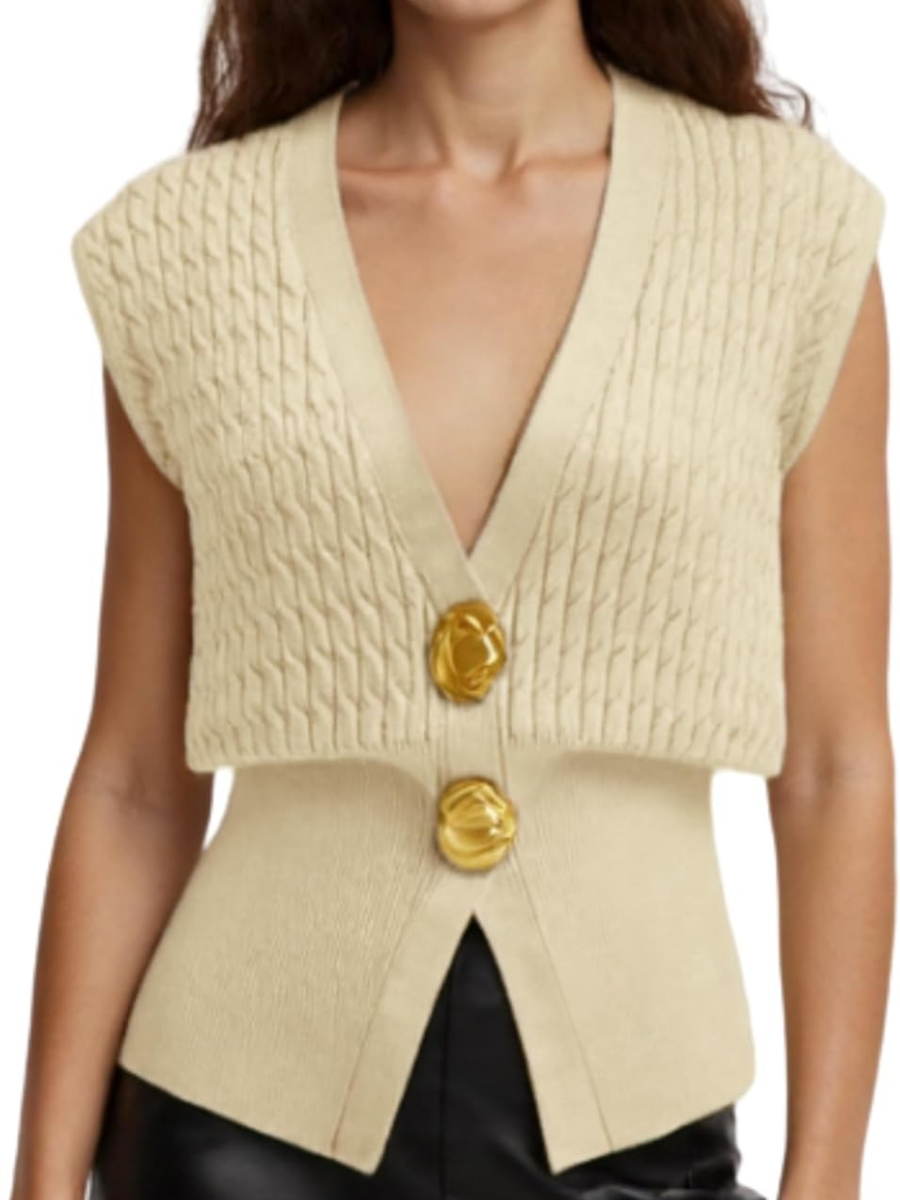 Cable Knit V Neck Cardigans