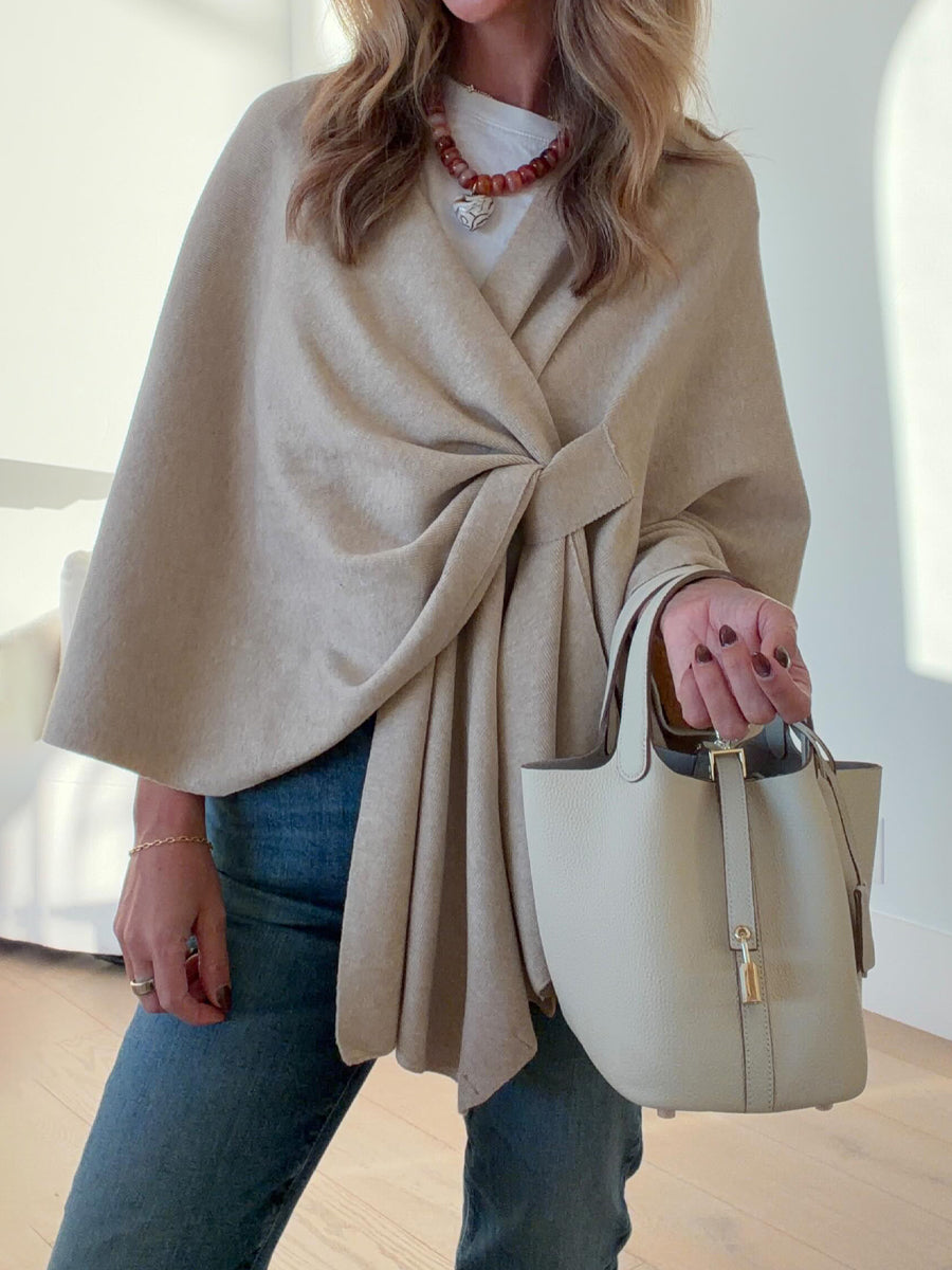 Elegant Soft Shawl Coat Poncho