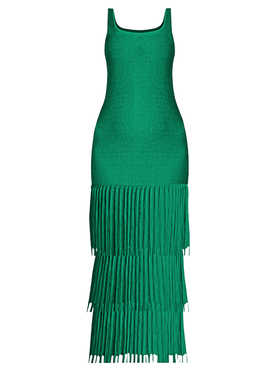 Fringe Sweater Dress