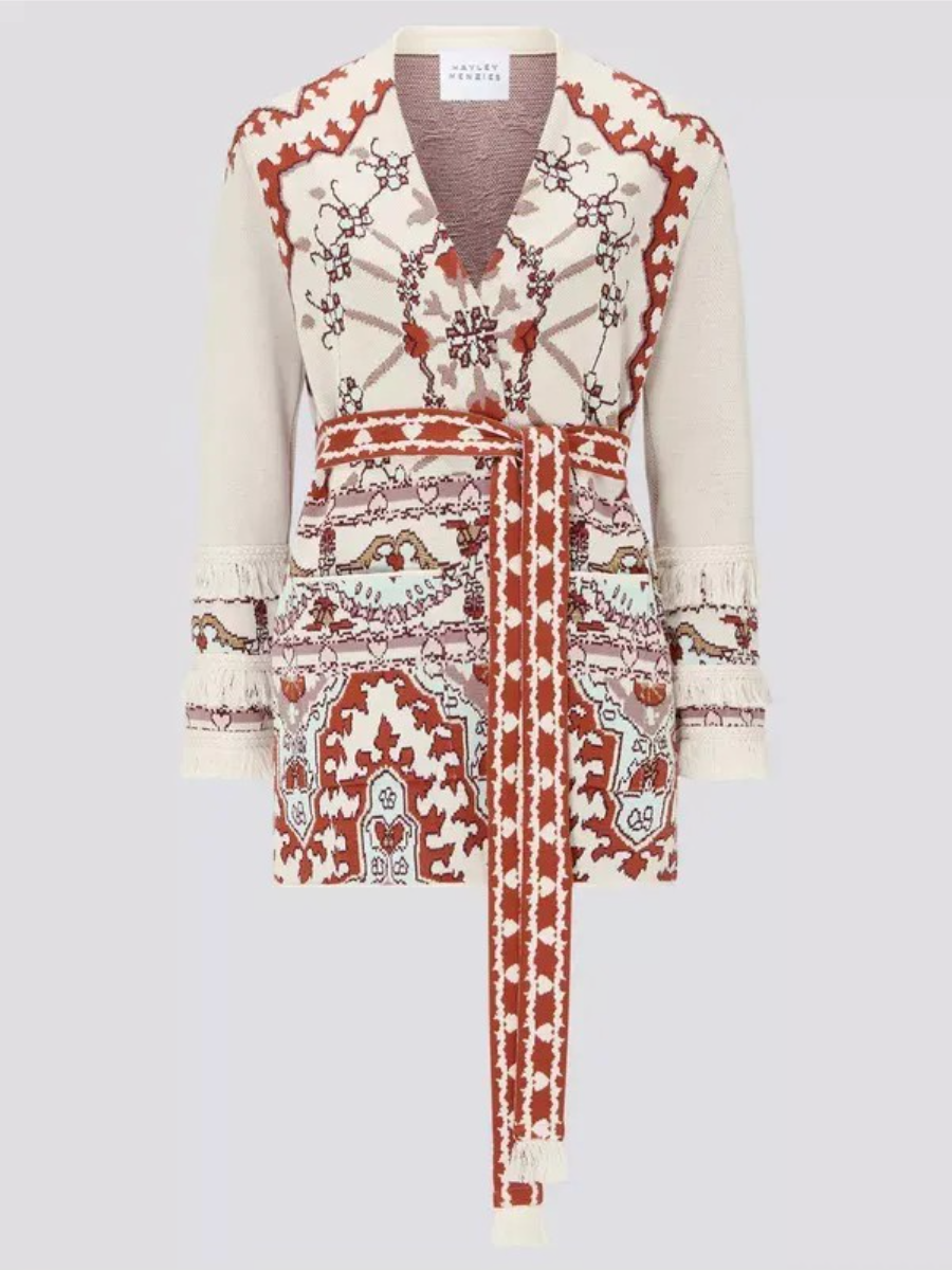 Cotton Jacquard Cardigan