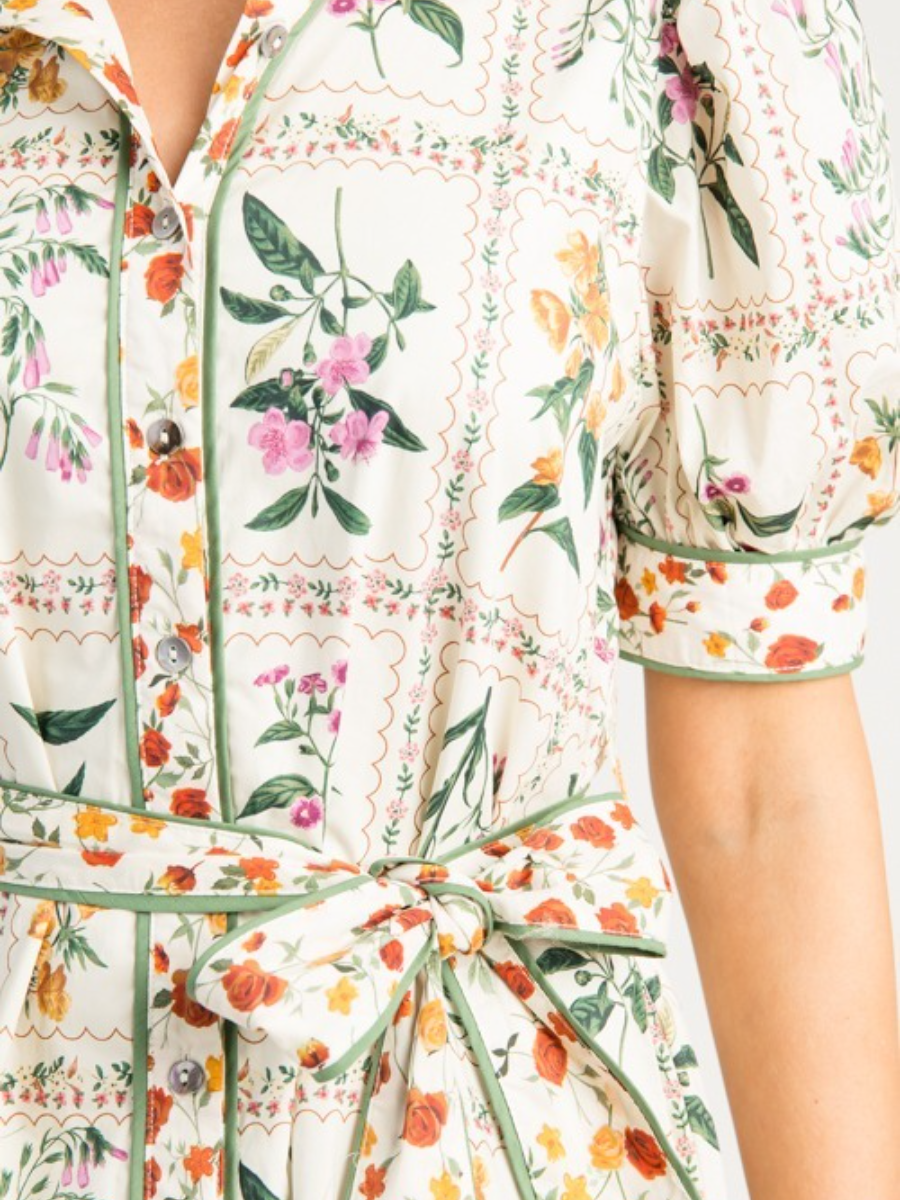 Garden Tiles Maxi Dress