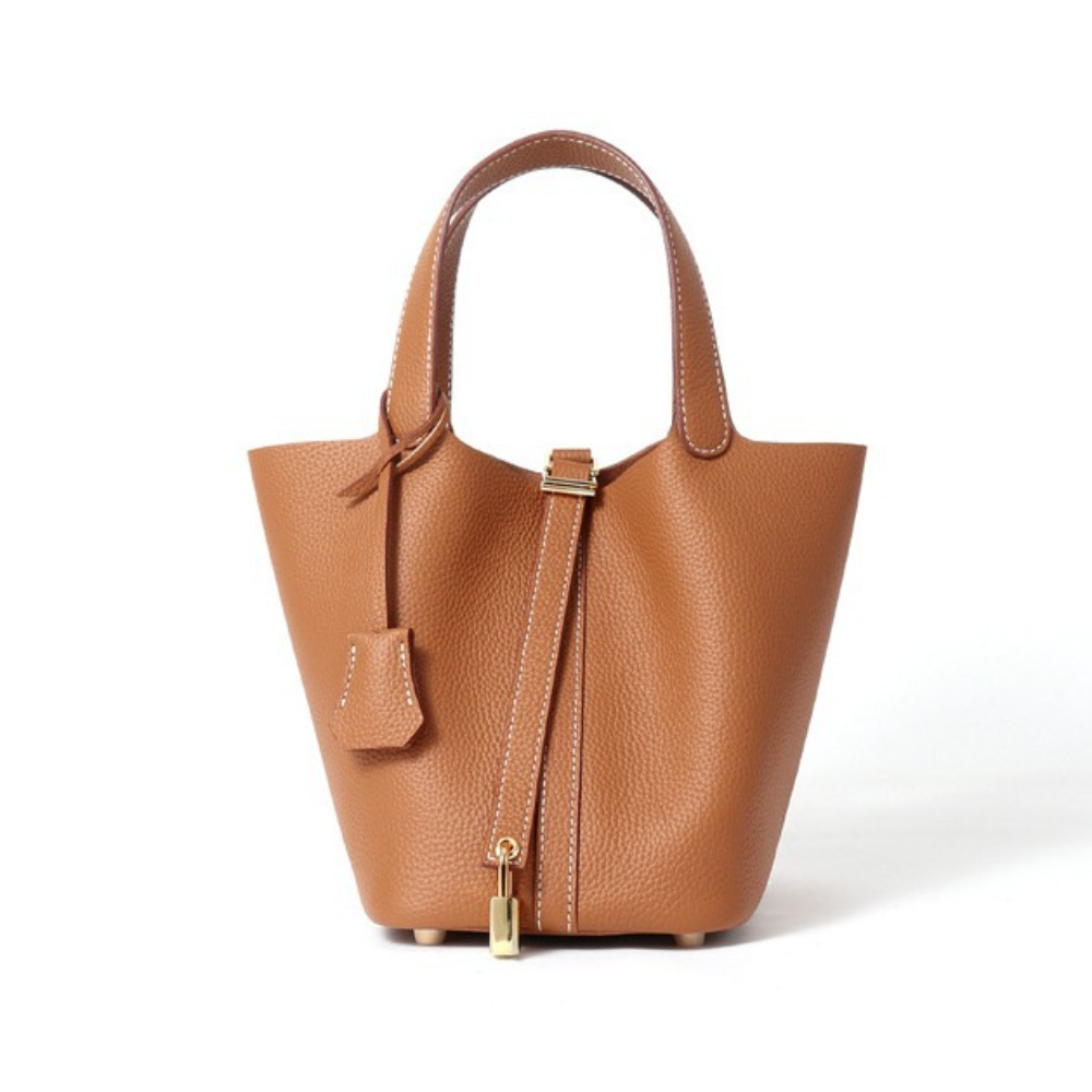 Genuine Leather Bucket Bag