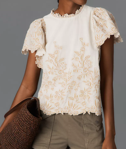 Adorable Beige Summer Top