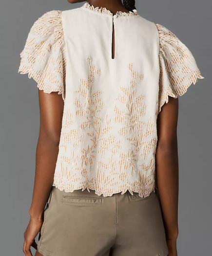 Adorable Beige Summer Top