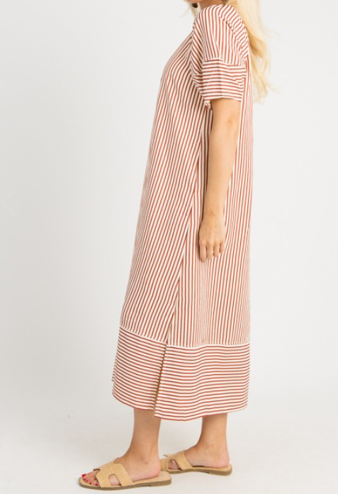 Comfy Striped Loose Dress