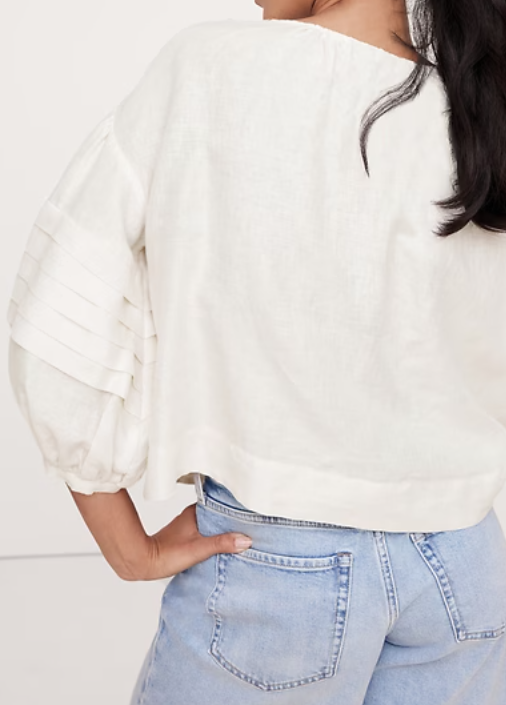 Breezy Oversized Linen Blouse