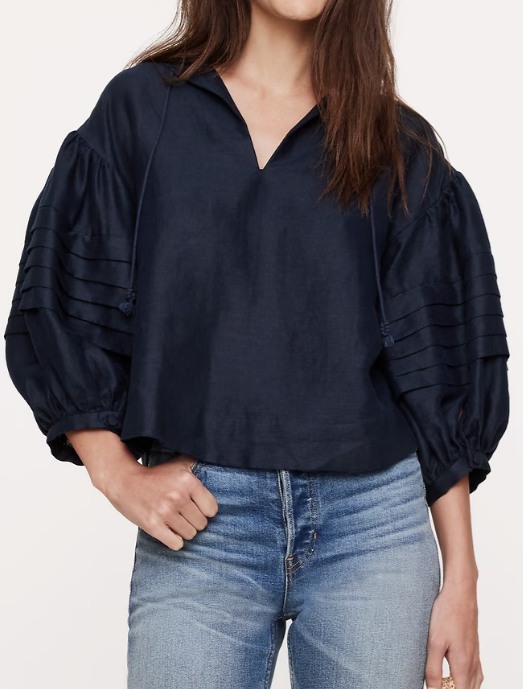 Breezy Oversized Linen Blouse