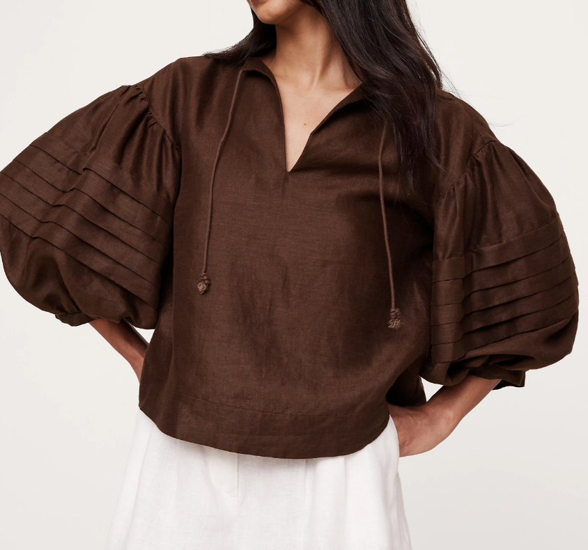 Breezy Oversized Linen Blouse
