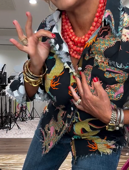 Mystic Dragon Print Blouse