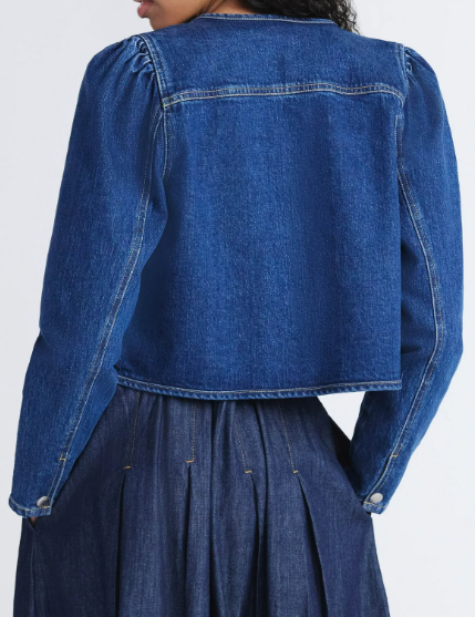 Puff Sleeve Denim Jacket