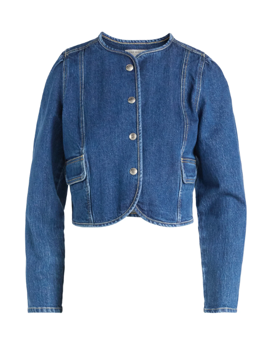 Puff Sleeve Denim Jacket